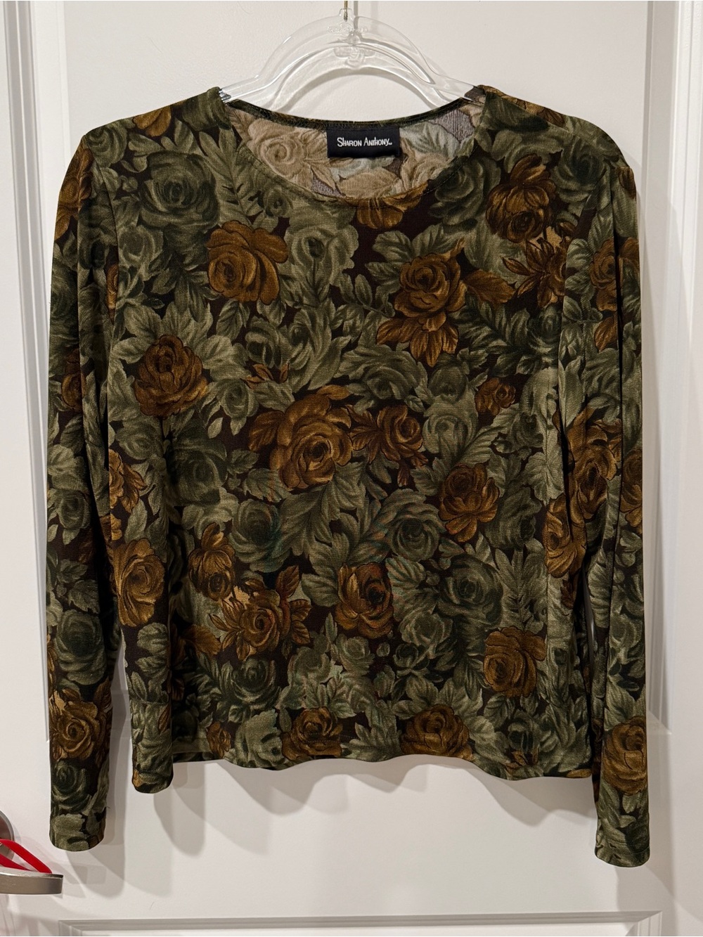 Sigrun Andersen Olive & Brown Floral Long-Sleeve Tee